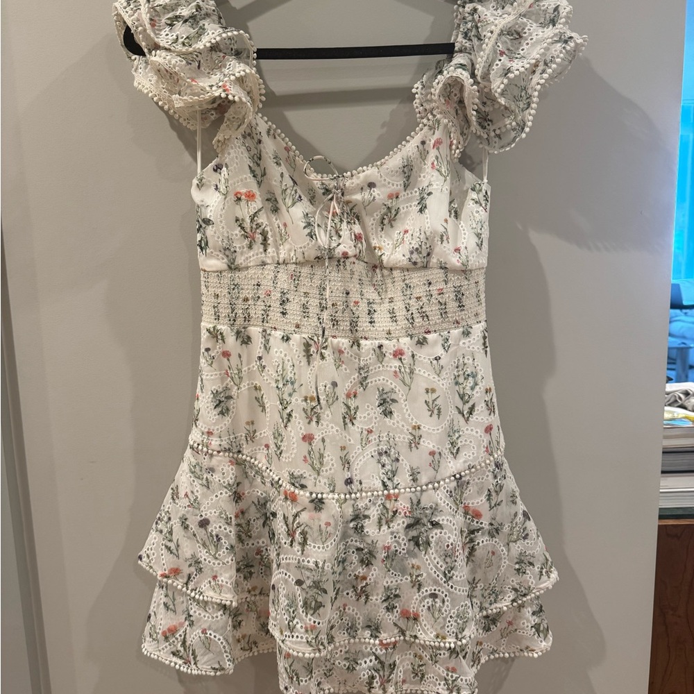 Alice and Olivia Floral Ruffle Dress (size 6)